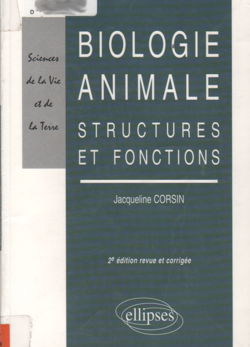 Biologie animale structures et fonctions